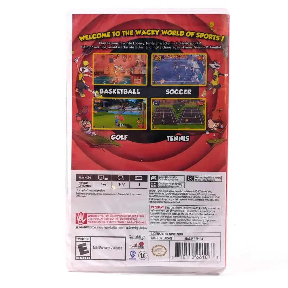 Looney Tunes Wacky World Of Sports Nintendo Switch Brand New Sealed Game Mill